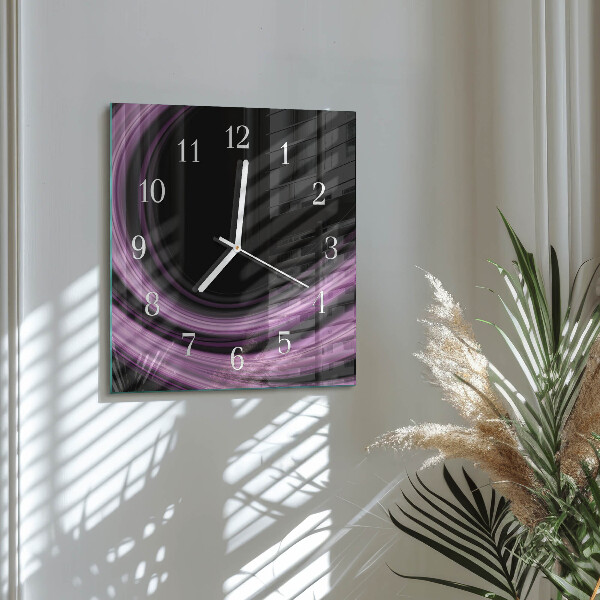 Square wall clock Abstract Lines
