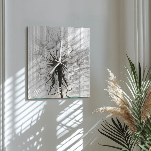 Square wall clock Dandelion