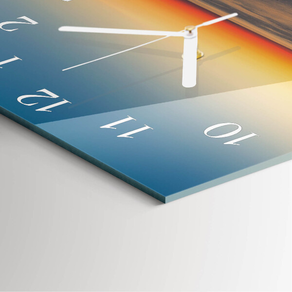 Square wall clock Lighthouse Sea