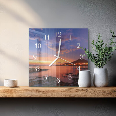 Square wall clock Sea Island