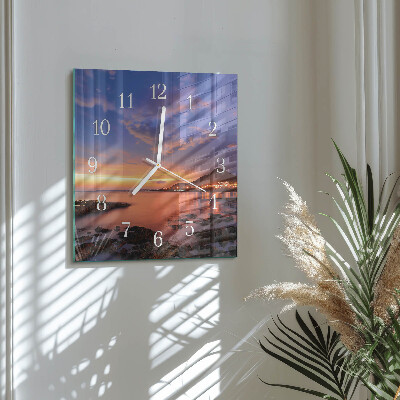 Square wall clock Sea Island