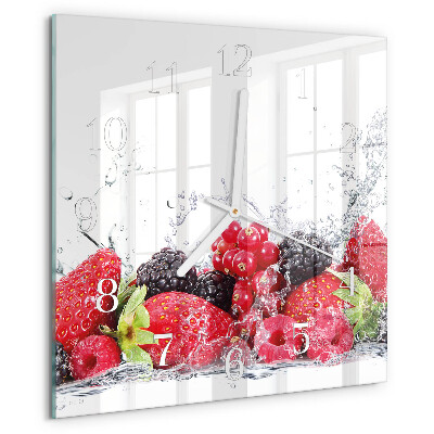 Square wall clock Fruit