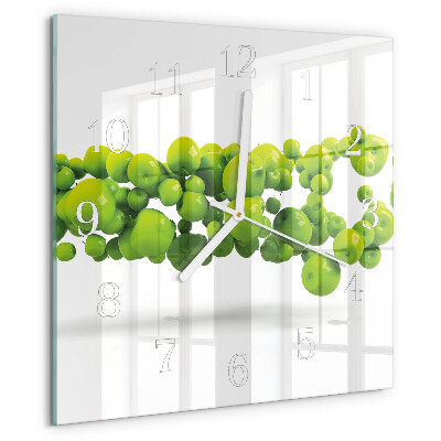 Square wall clock Apples