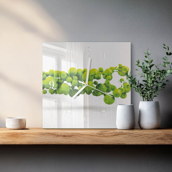 Square wall clock Apples