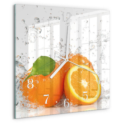 Square wall clock Oranges