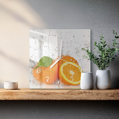 Square wall clock Oranges
