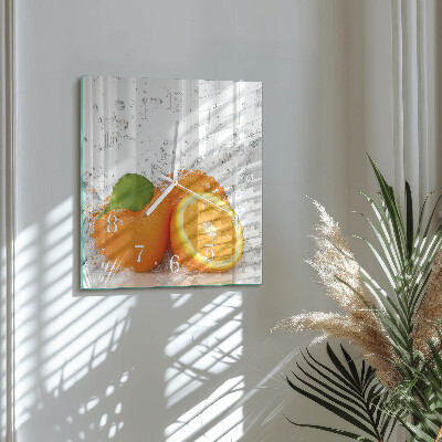 Square wall clock Oranges