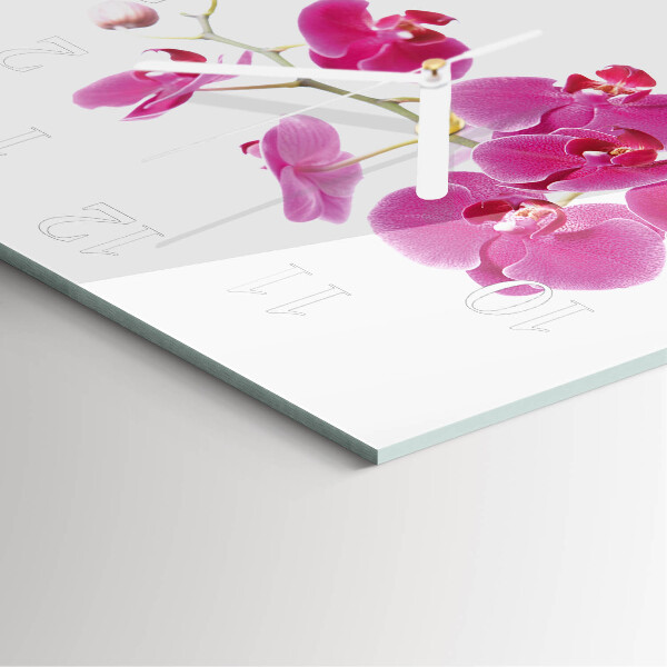 Square wall clock Orchid