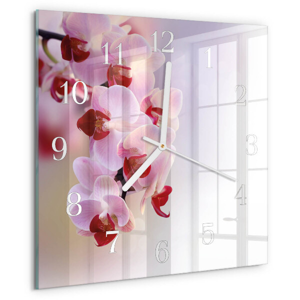 Square wall clock Orchid