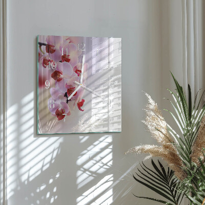 Square wall clock Orchid