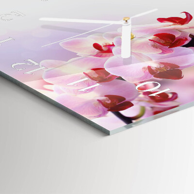Square wall clock Orchid