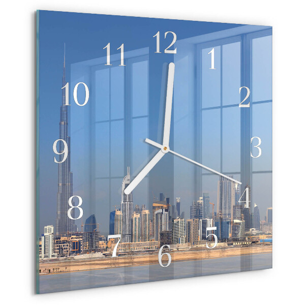 Square wall clock Dubai Horizon