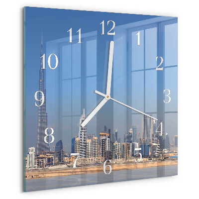 Square wall clock Dubai Horizon
