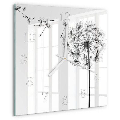 Square wall clock Dandelion