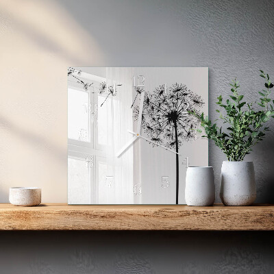 Square wall clock Dandelion