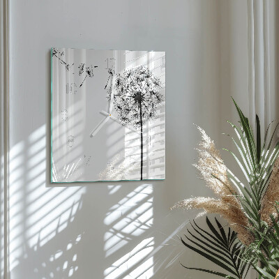 Square wall clock Dandelion