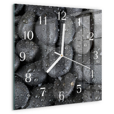 Square wall clock Stones Water