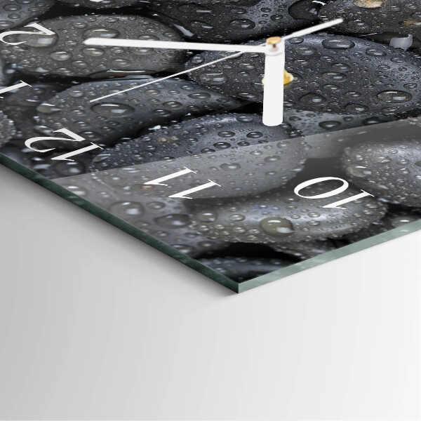 Square wall clock Stones Water