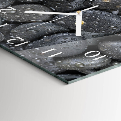 Square wall clock Stones Water