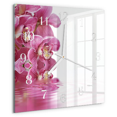 Square wall clock Orchid