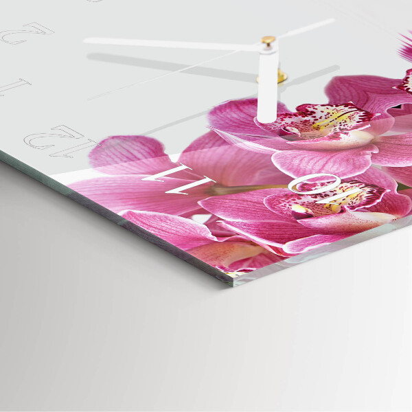 Square wall clock Orchid