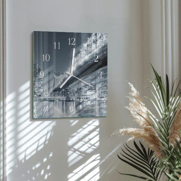 Square wall clock Bridge