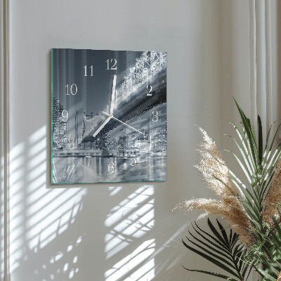 Square wall clock Bridge