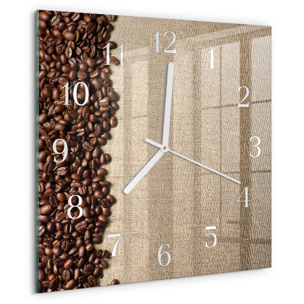 Square wall clock Coffee Beans