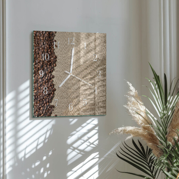 Square wall clock Coffee Beans