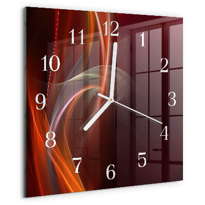 Square wall clock Abstract Lines