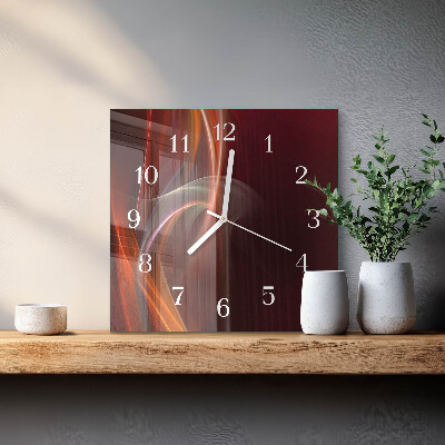 Square wall clock Abstract Lines