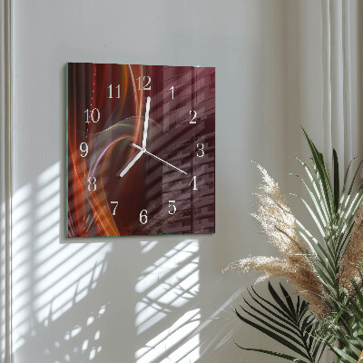 Square wall clock Abstract Lines