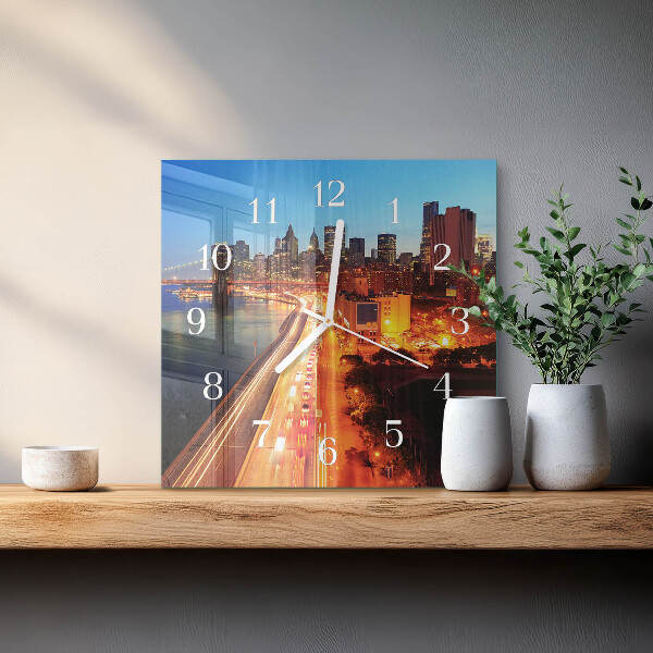 Square wall clock Horizon
