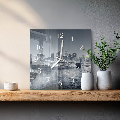 Square wall clock Night of the Horizon
