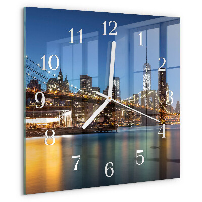 Square wall clock Horizontal Bridge