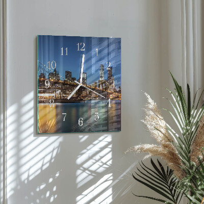 Square wall clock Horizontal Bridge