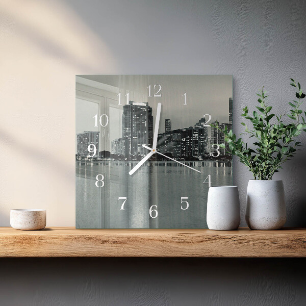 Square wall clock Horizon