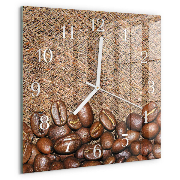 Square wall clock Coffee Beans