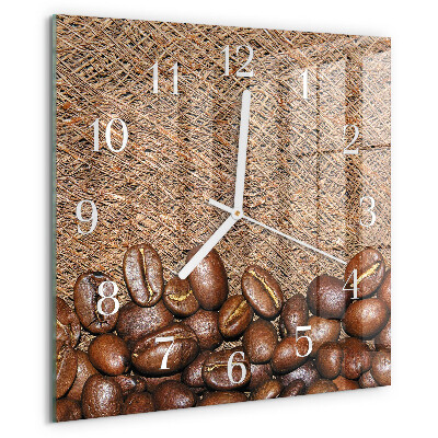 Square wall clock Coffee Beans