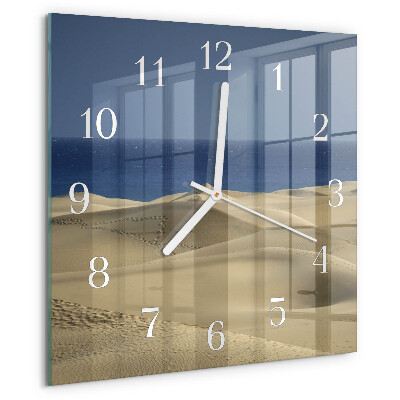 Square wall clock Sea Dunes