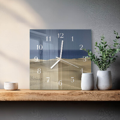 Square wall clock Sea Dunes