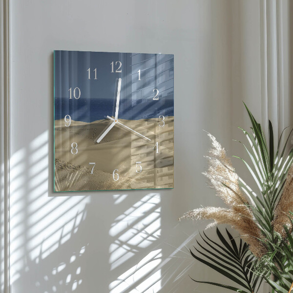 Square wall clock Sea Dunes