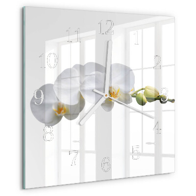 Square wall clock Orchid