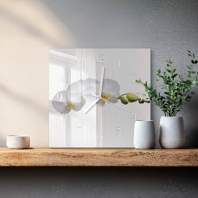 Square wall clock Orchid