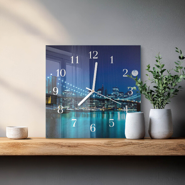 Square wall clock Night of the Horizon