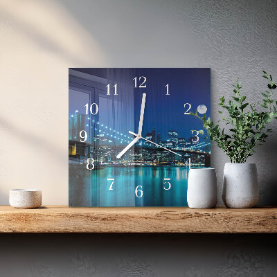 Square wall clock Night of the Horizon