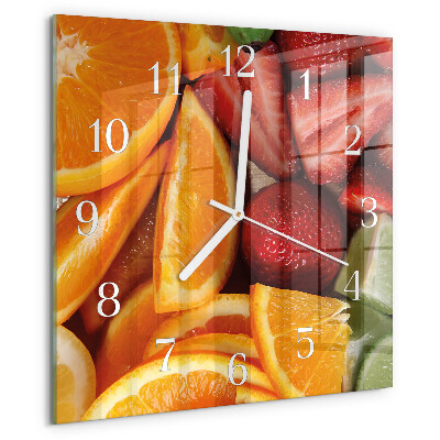 Square wall clock Fruit