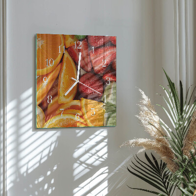 Square wall clock Fruit