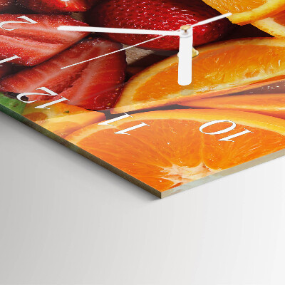 Square wall clock Fruit