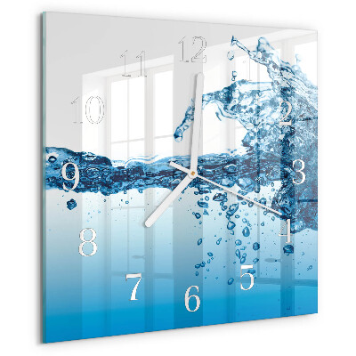 Square wall clock Water